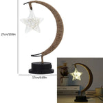 LED Moon Sepak Takraw Lamp Line Rattan Handmade Hemp Rope