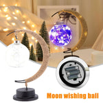 LED Moon Sepak Takraw Lamp Line Rattan Handmade Hemp Rope