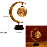 LED Moon Sepak Takraw Lamp Line Rattan Handmade Hemp Rope