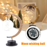 LED Moon Sepak Takraw Lamp Line Rattan Handmade Hemp Rope