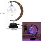 LED Moon Sepak Takraw Lamp Line Rattan Handmade Hemp Rope