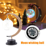 LED Moon Sepak Takraw Lamp Line Rattan Handmade Hemp Rope