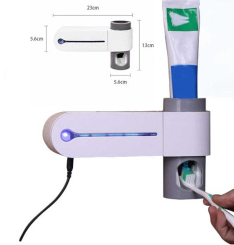 Toothbrush Sterilizer with Toothpaste Dispenser