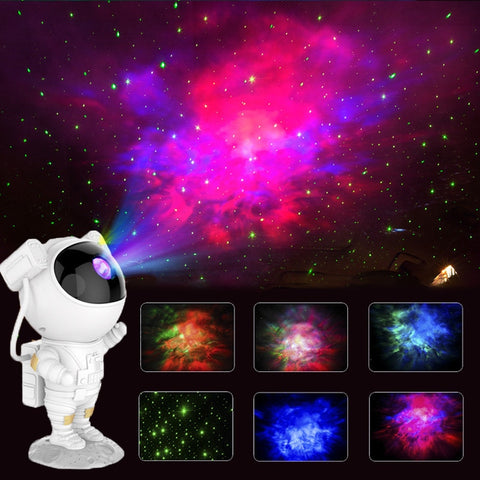 NEW Galaxy Projector Lamp Starry Sky Night Light For Home Bedroom Room Decor Astronaut Decorative Luminaires Children's Gift