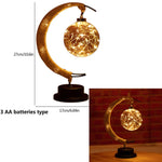 LED Moon Sepak Takraw Lamp Line Rattan Handmade Hemp Rope